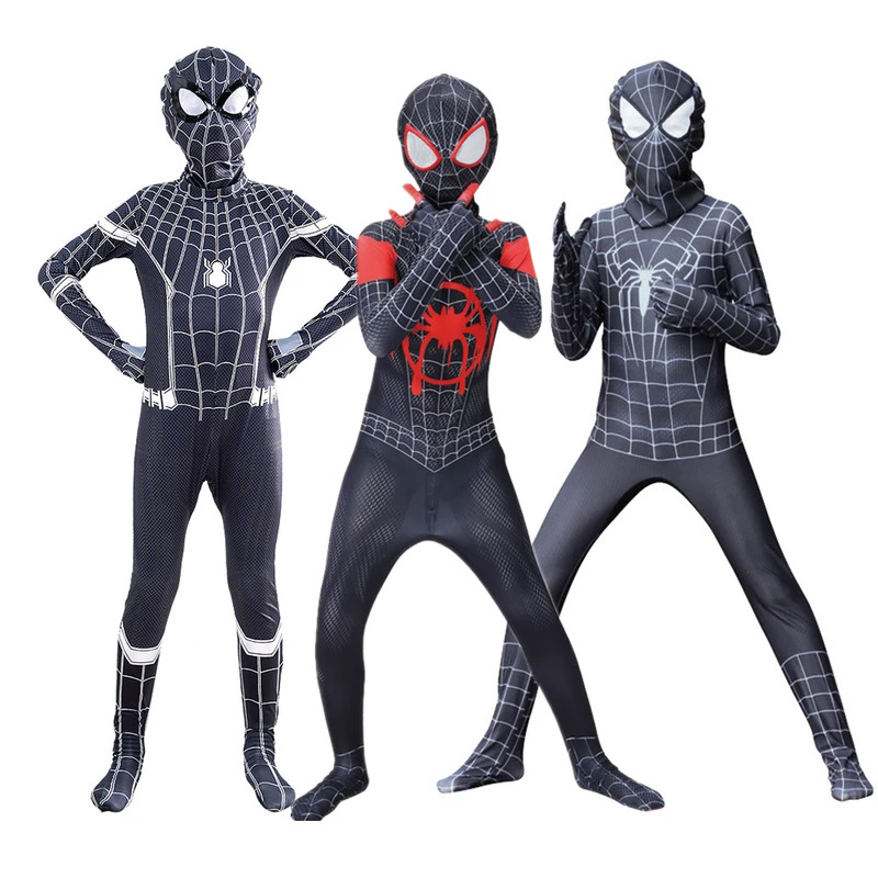 Anime Cosplay Boy - MARVEL Black Spider-man Costumes Blackening Spiderman