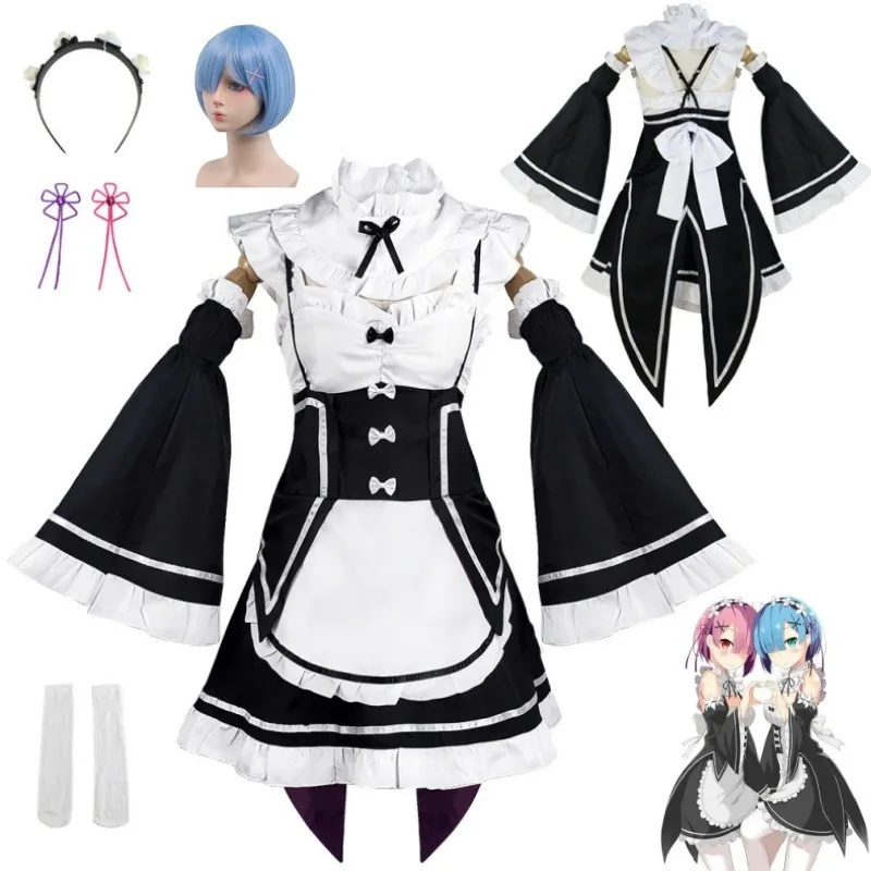 Rem Ram Anime Re:Life in a dif - đánh giá và giá Anime Cosplay Zero Two