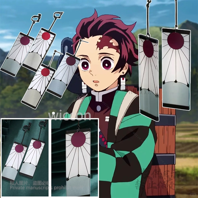 Acrylic Earrings Ear Clips Sty - đánh giá và giá Anime Cosplay Demon Slayer