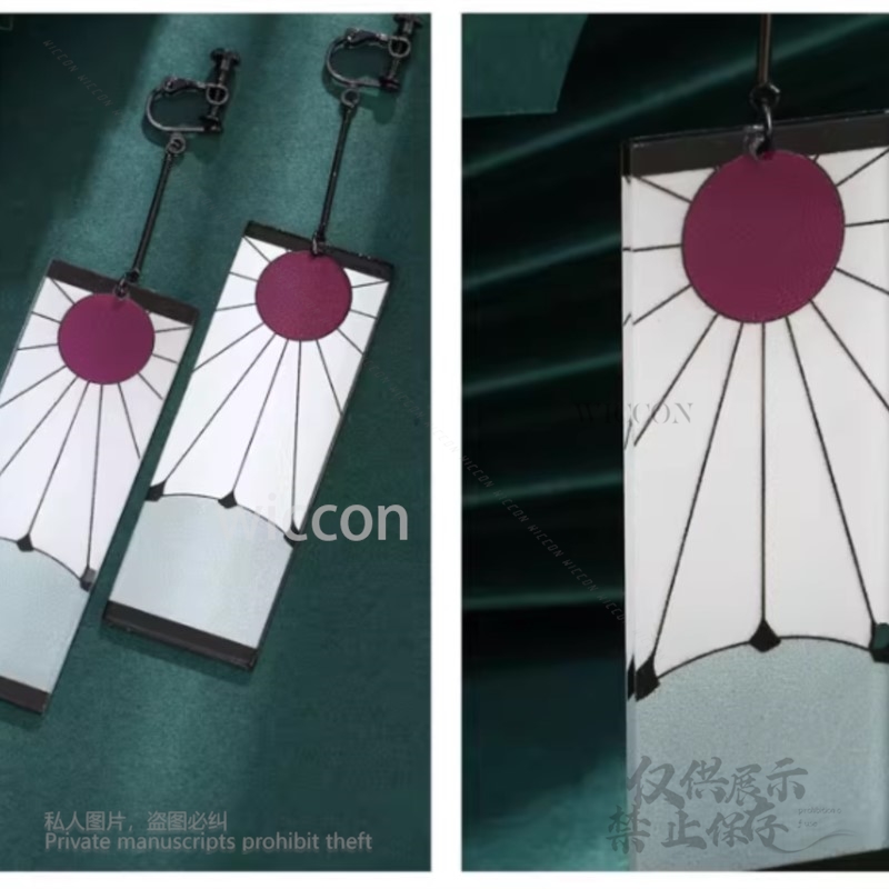 Acrylic Earrings Ear Clips Sty - đánh giá và giá Anime Cosplay Demon Slayer
