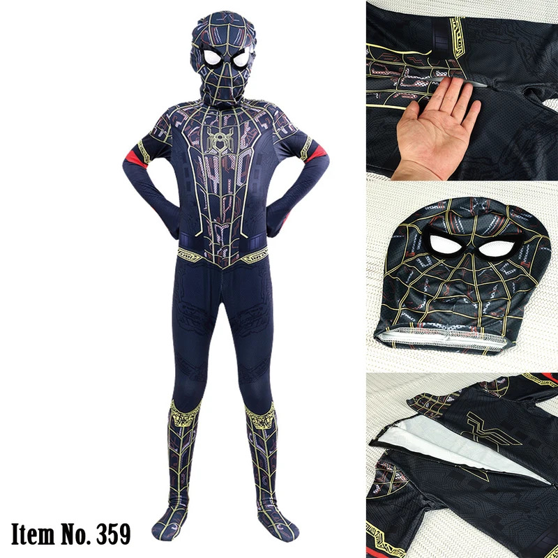 MARVEL Black Spider-man Costum - đánh giá và giá Anime Cosplay Boy