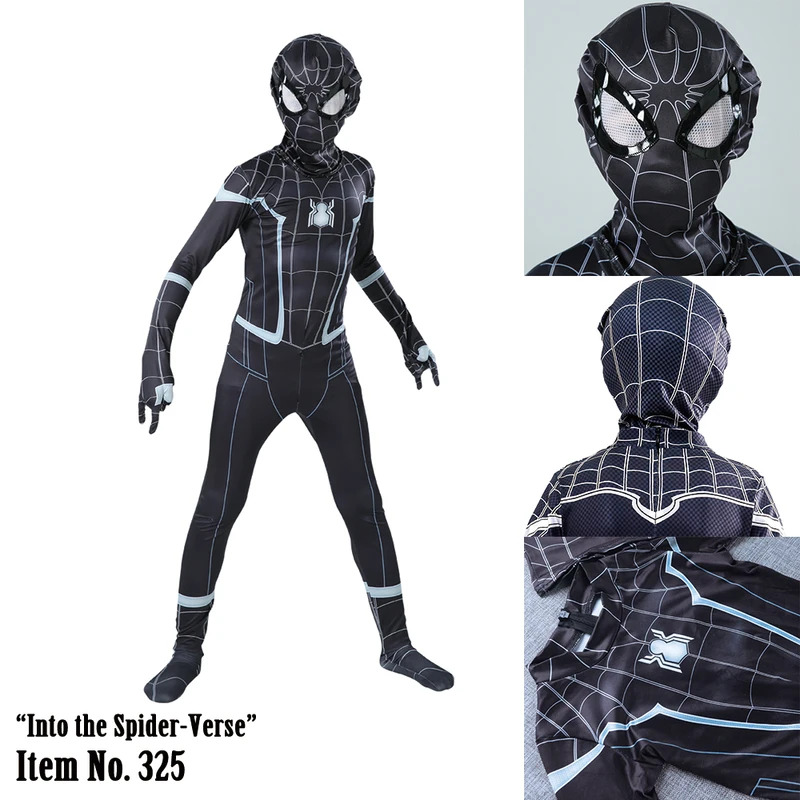 MARVEL Black Spider-man Costum - đánh giá và giá Anime Cosplay Boy