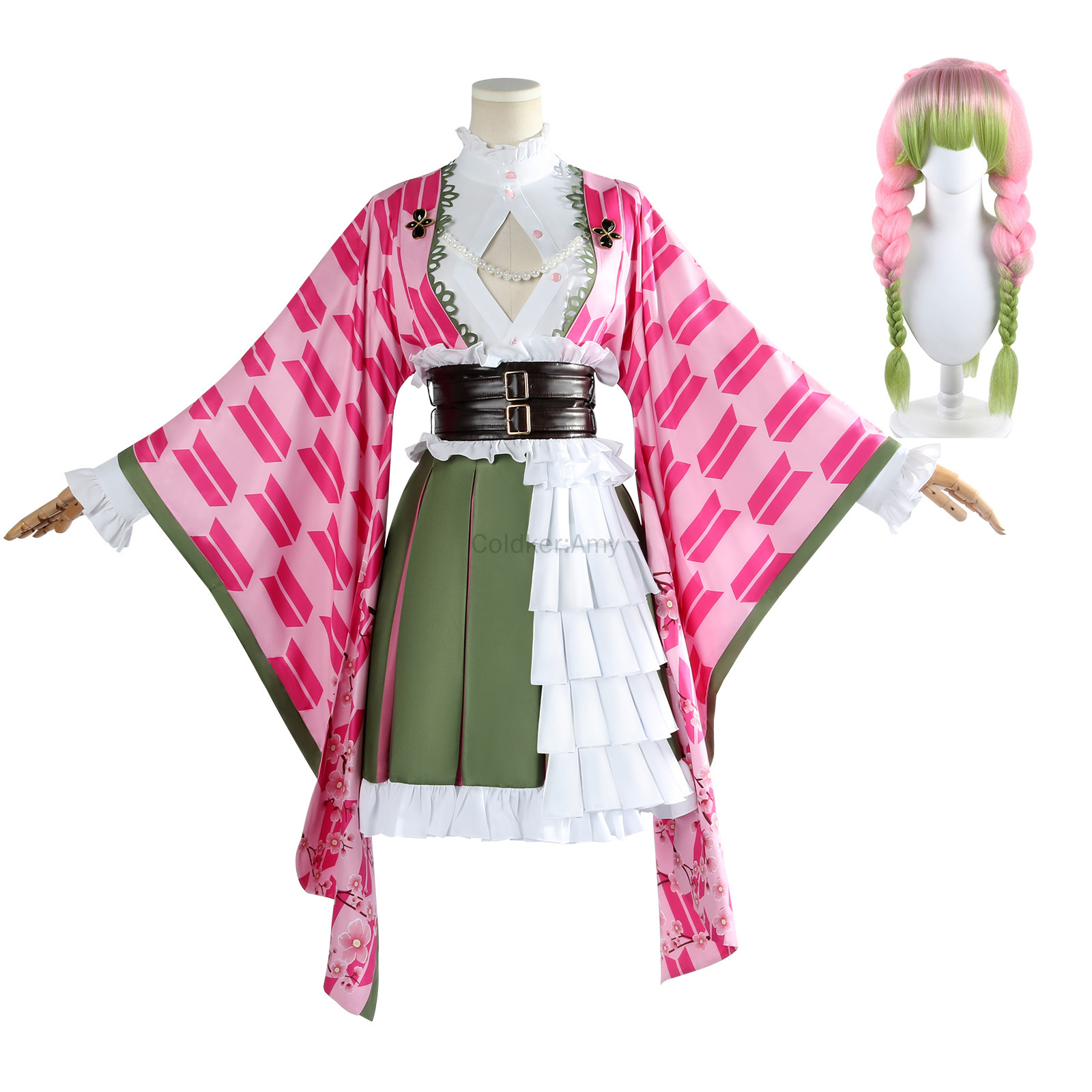 Mitsuri Cosplay Kanroji Mitsur - đánh giá và giá Anime Cosplay Kimono