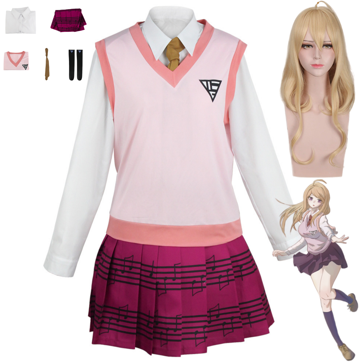 Anime Game Kaede Akamatsu Cosp - đánh giá và giá Cosplay Korean Anime