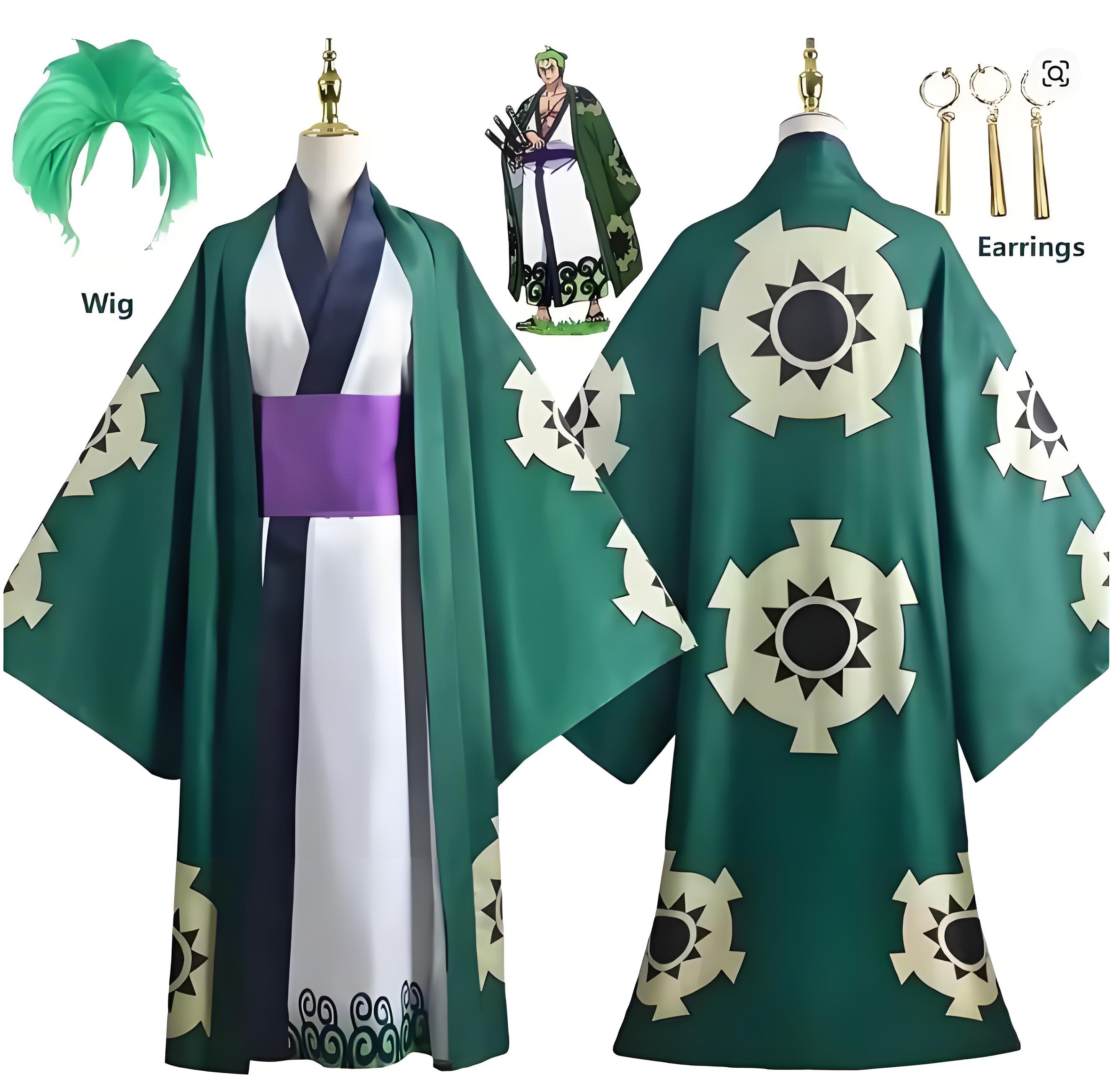 Green Roronoa Zoro Kimono Cosp - đánh giá và giá Cosplay Anime Zoro